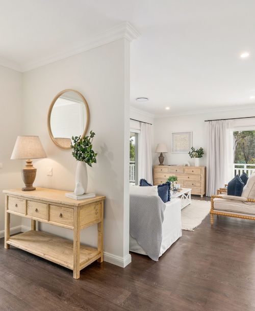 woodside hallway and lounge room